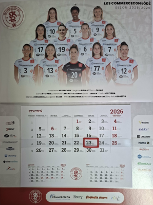 Kalendarz ŁKS Commercecon Łódź 2026